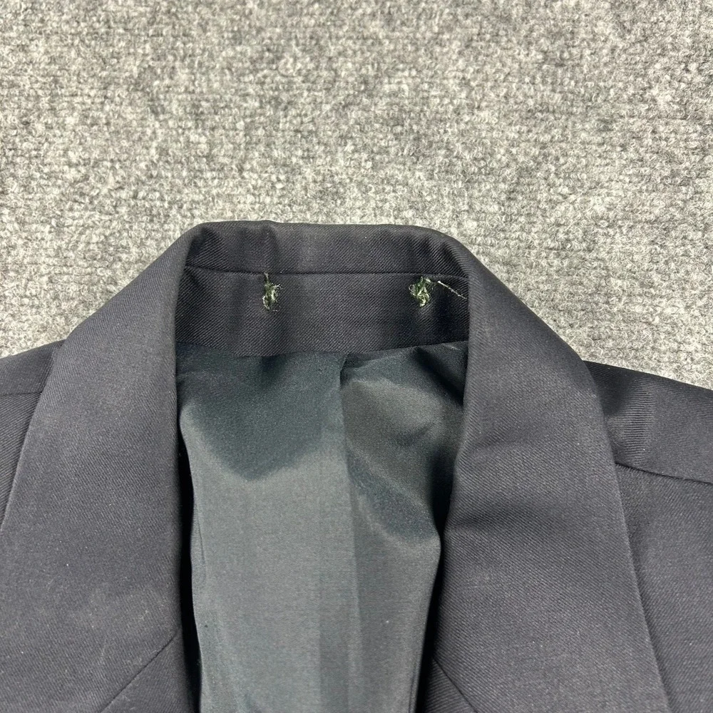 Lauren Ralph Lauren Blazer Mens 42S Navy Blue Wool Gold Crest Button Sport Coat